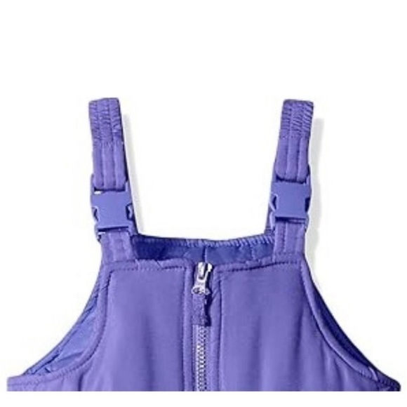 LONDON FOG Little Girls' Classic Heavyweight Snow Bib Ski Pant, Purple, - Picture 2 of 7